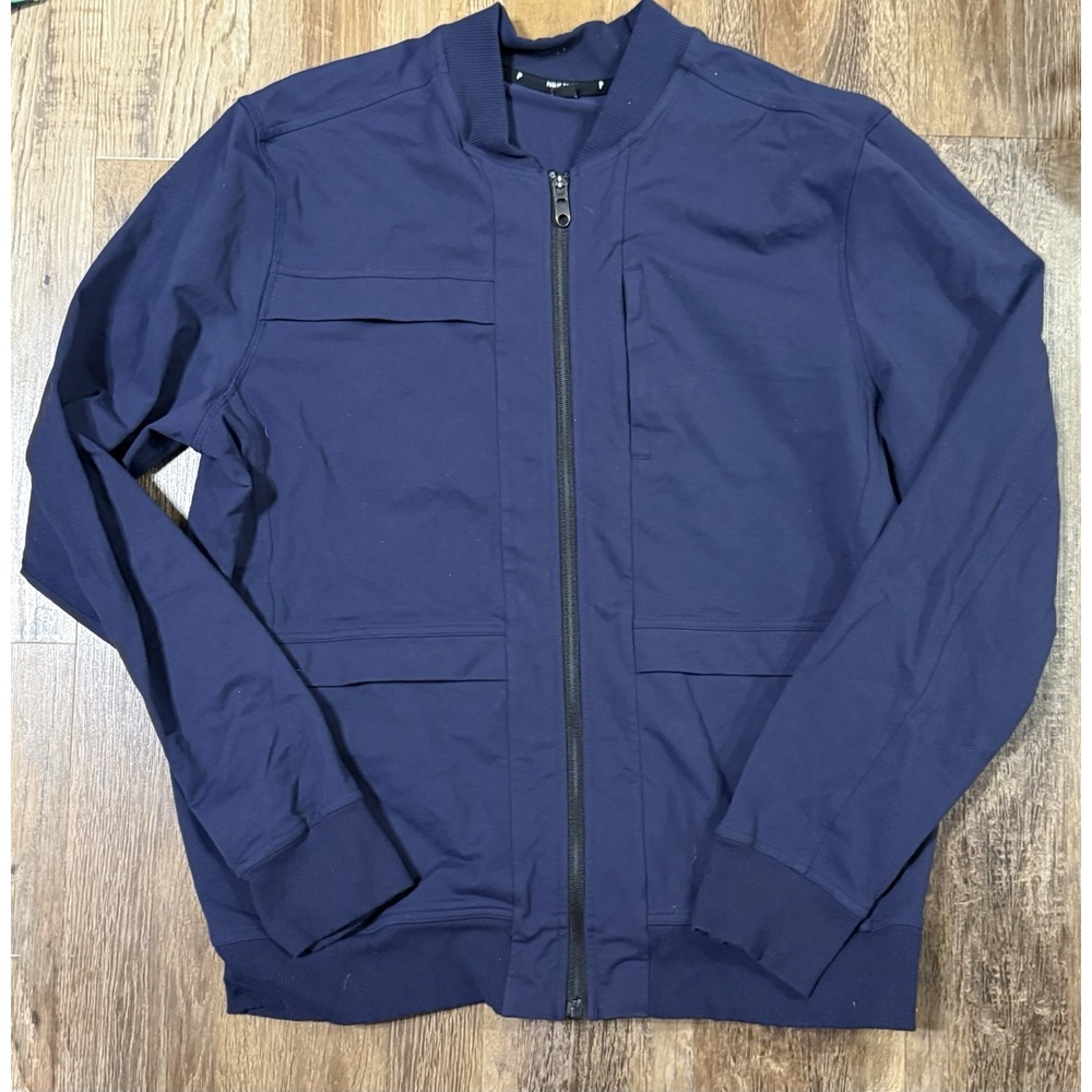 Public Rec Crosstown Jacket Men's Large Blue Full Zip Athletic Performance